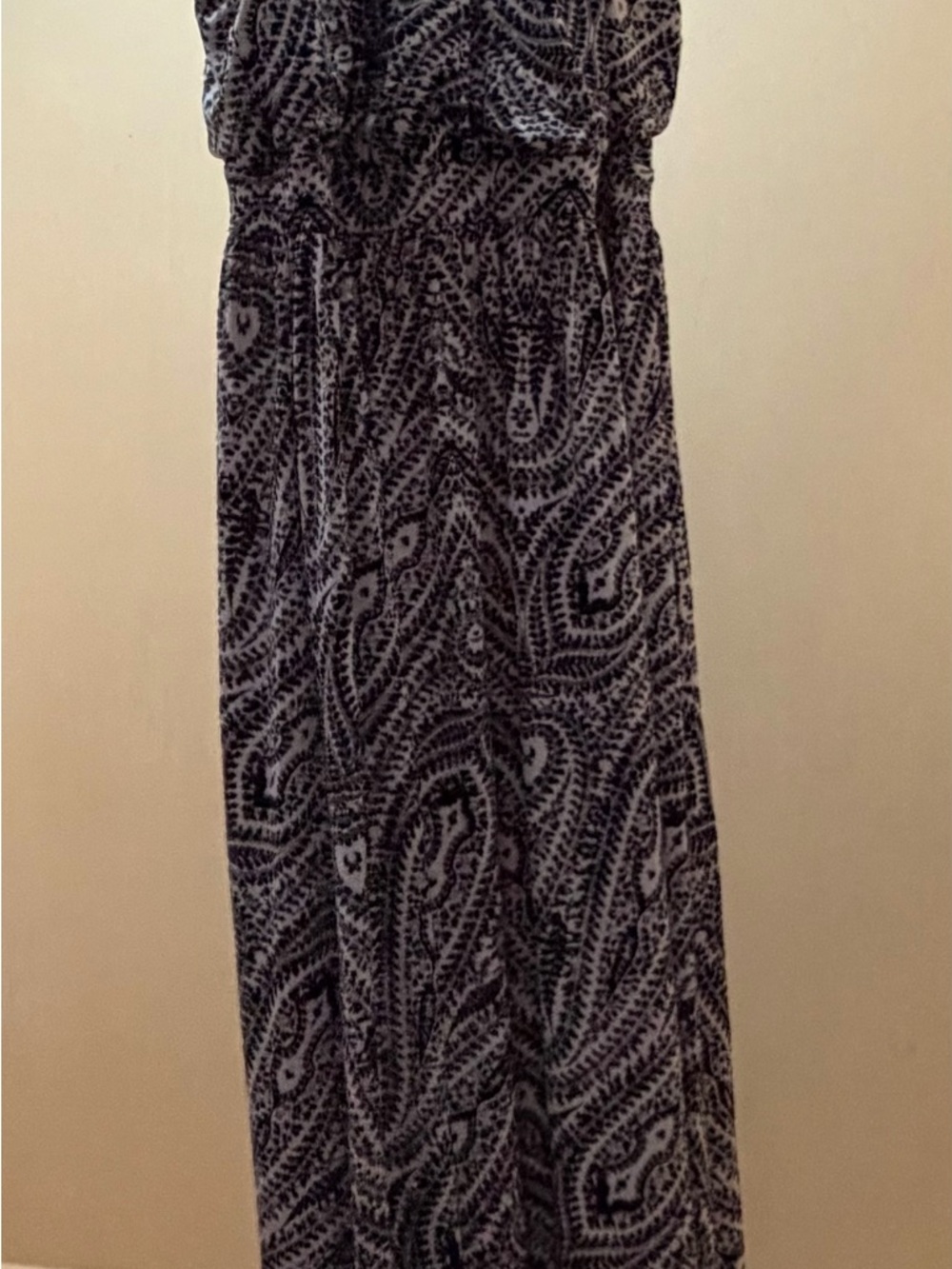 INC International Concepts Black & White Paisley Maxi Skirt